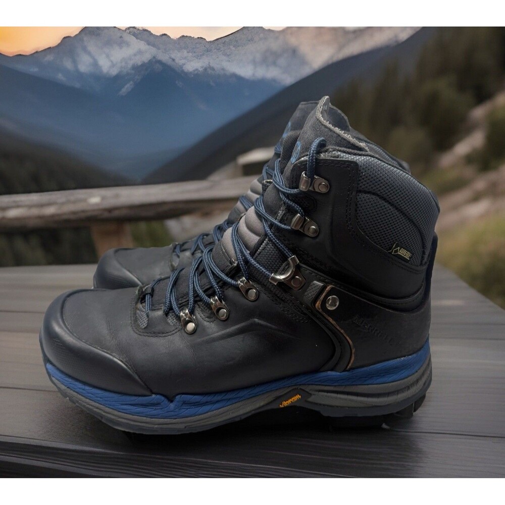 Merrell Crestbound GTX Waterproof Backpacking Hiking Boots Vibram Men Size 11